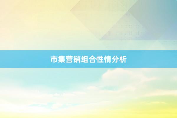 市集营销组合性情分析